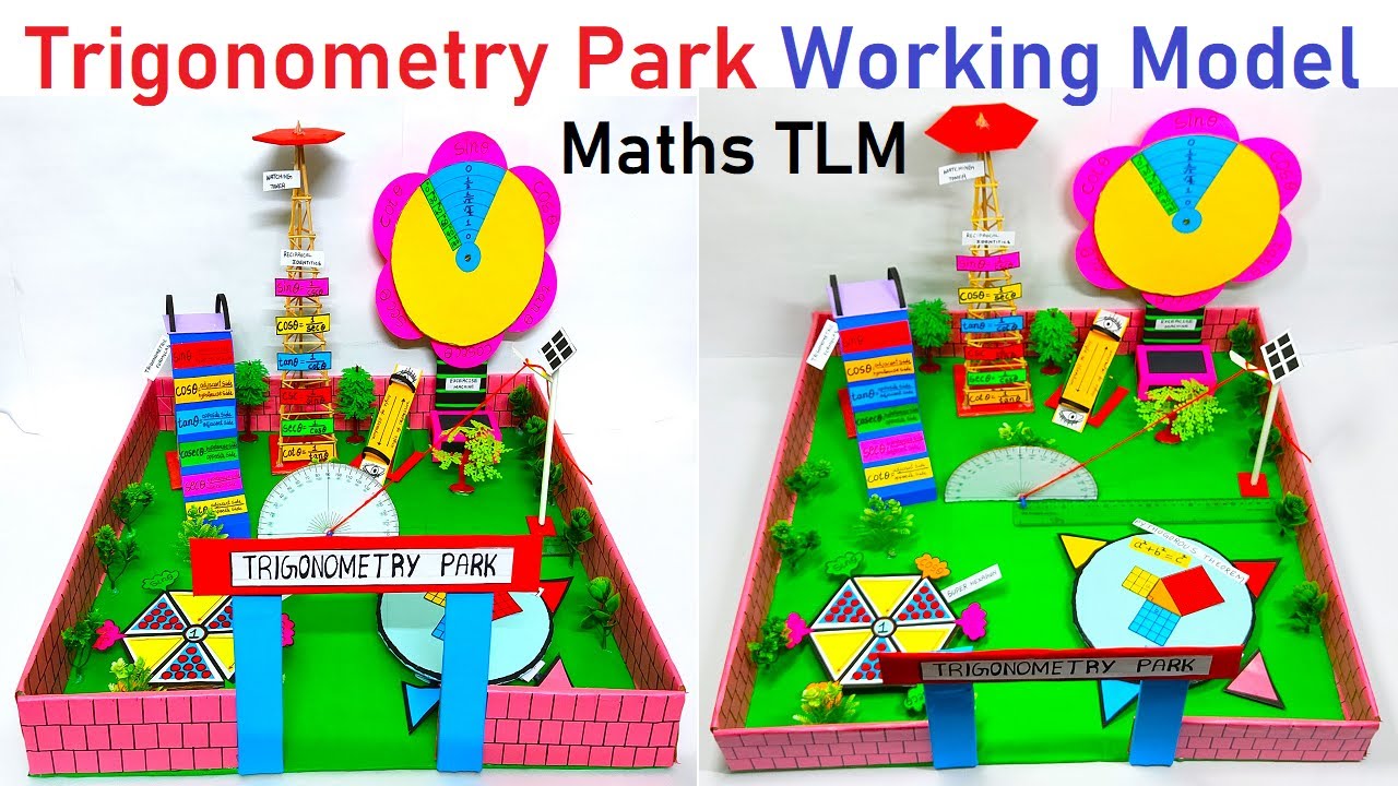 trigonometry park working model - maths project - tlm - simple and easy steps | craftpiller - 3d