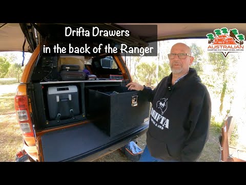 New Drifta drawer system in the back of the Ranger