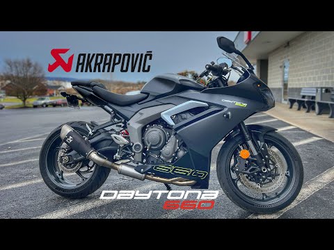Akrapovic Exhaust on 2025 Triumph Daytona 660