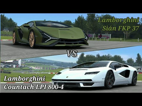 RR3: Lamborghini Countach LPI 800-4 vs Lamborghini Sián FKP 37 Drag Race || Lap Time || Acceleration