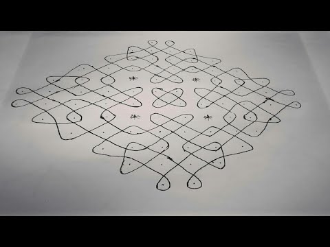[ Tamil Kolam 02 ] 2-12 Dot Neli Kolam | Chukkala Muggulu | Chitrani Rangoli