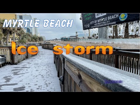 Myrtle Beach Covered In Ice, Ice Storm January 2022 #myrtlebeach #Ice #Jasper #winter