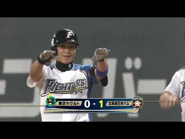 2回裏 ファイターズ・中島卓 先制タイムリーヒット!!  2014/6/15 F-S