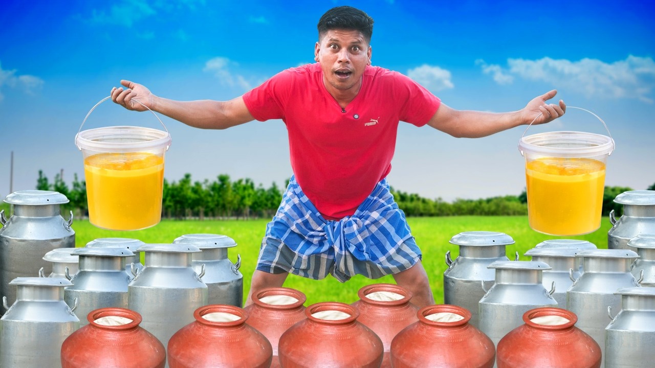 BUTTER MAKING | We Make Organic Ghee From 100 Milk | 100% Pur & Organic