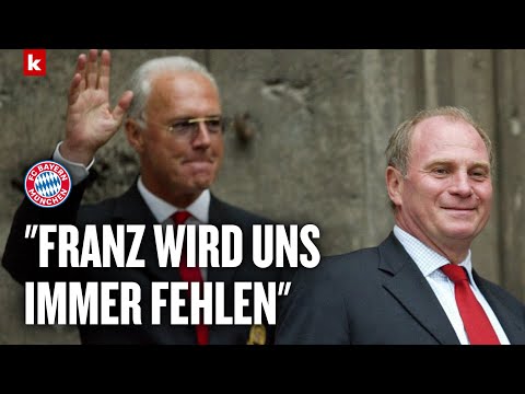 Von Emotionen übermannt: Bei Beckenbauer versagen Hoeneß die Worte | FC Bayern München