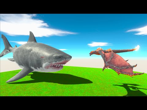 LAVA DRAGON VS GIANT AQUATICS - Animal Revolt Battle Simulator