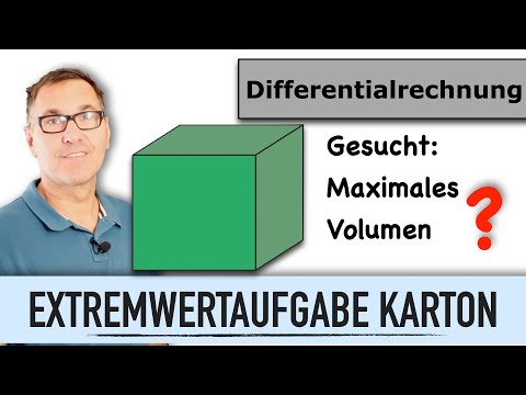 Maximales Volumen einer Schachtel | Extremwert berechnen | Maximum | Zielfunktion | Nebenbedingung