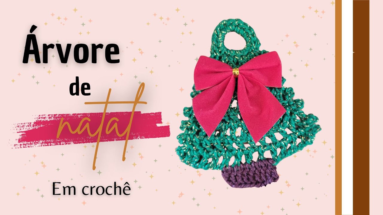 Aprenda a fazer uma arvore de natal de crochê #artesanato #crochet #croche #lembrancinhadenatal