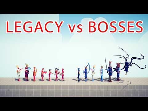 LEGACY Team vs BOSSES Team - Totally Accurate Battle Simulator TABS