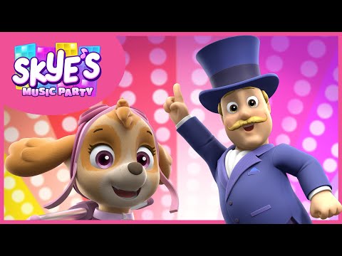Mayor Humdinger Mustache Mania - Skye's Music Party - PAW Patrol Music Cartoons for Kids