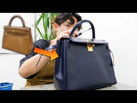 Luxury Bag Recoloring Process! Hermès Kelly Transformation Step by Step