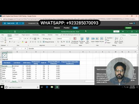 Excel Module 3 Sam Training Step By Step Solution
