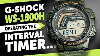#CASIO WS-1800 (3583) How To SET UP and USE the INTERVAL TIMER