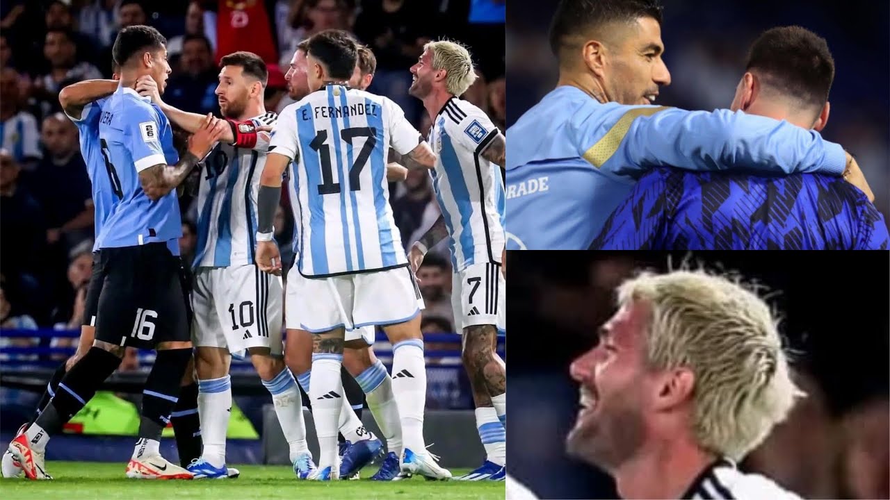Messi fights with Uruguay players to protect De Paul as Argentina vs Uruguay 2023