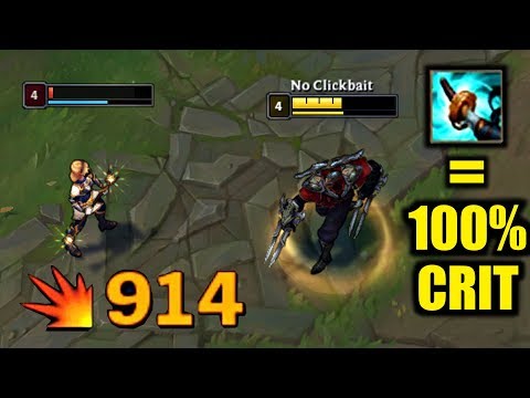 100% Critical Strike ZED | Doublekill at level 1 | FIRST ITEM STORMRAZOR