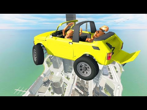 BeamNG Drive - ROCKET RIDE Crashes #21 | CrashTherapy