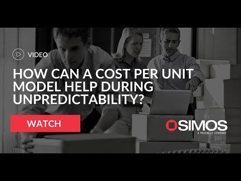 How can a cost per unit model help during unpredictability?