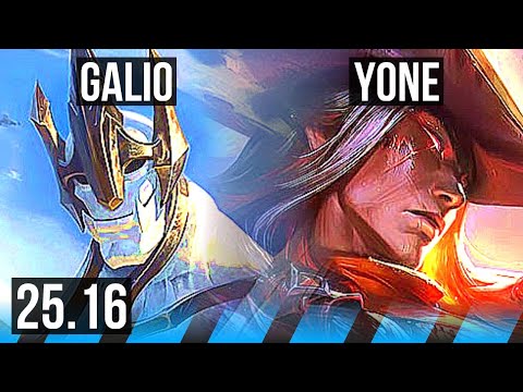 GALIO vs YONE (MID) | KR Master | 25.16