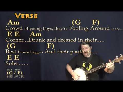 Sultans of Swing (Dire Straits) Banjo Cover Lesson in Am with Chords/Lyrics