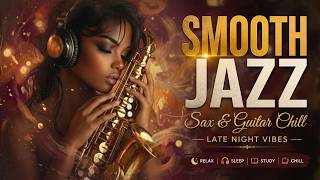 Smooth Jazz & R&B 🌙 Late Night Saxophone & Guitar for Relaxing Romantic Nights