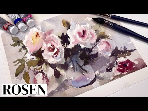 How to copy the master's loose brushstroke - Watercolor master copy