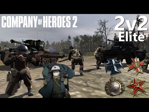 CoH2: Elite 2v2 - Hans, Talisman vs Kimbo, Artivick (Company of Heroes 2)