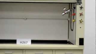 6′ Hamilton Safeaire Used Lab Fume Hood with Epoxy Surface Tops and Base Cabinets