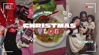 CHRISTMAS VLOG🎄 | matching pjs ,gifts, dinner and family photoshoot