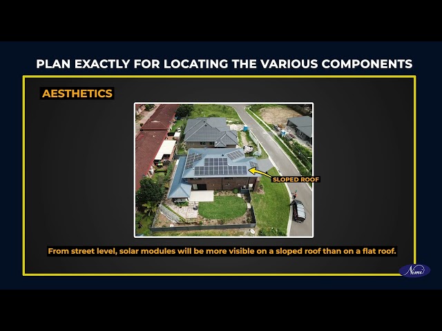 Mark locations for components of solar PV electrical system on site