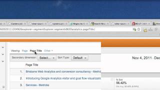 Google Analytics - Page and Page Title in content report