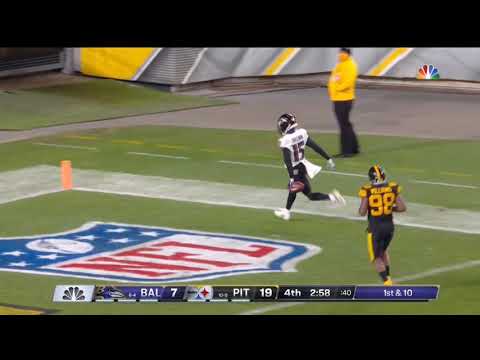 Marquise Brown 70 Yard Touchdown From Trace McSorley | Ravens vs. Steelers | NFL