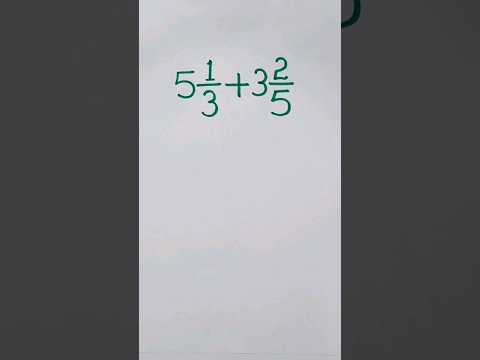 Addition of Mixed Fraction || very simple trick #maths #viraltrick #mathstrick👍❤️...