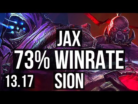 JAX vs SION (TOP) | 73% winrate, 3/0/3 | EUW Master | 13.17
