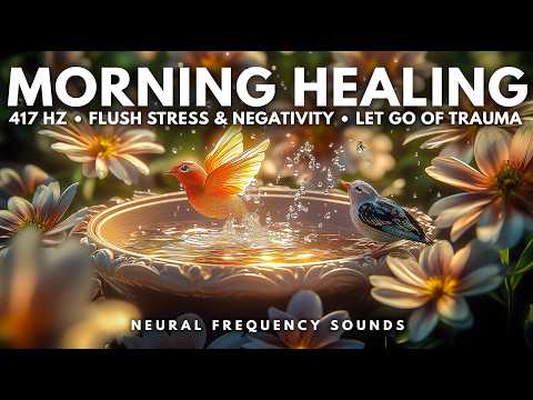 417 Hz Morning Cortisol Flush 🌿 Dissolve Stress Hormones with Birdsong • Meditation Music