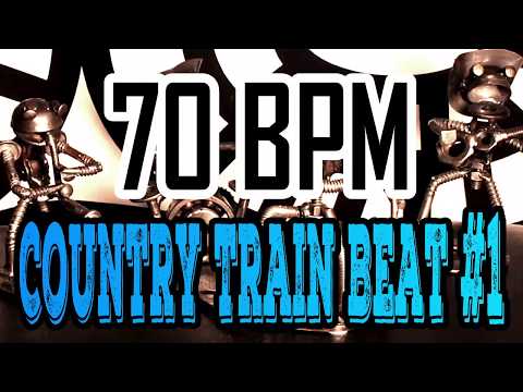 70 BPM - Country Train beat #1 - 4/4 Drum Beat - Drum Track
