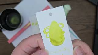 Lime Ice Lolly Ink Review Diamine Fountain Pen Ink And Cult Pens