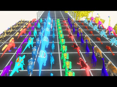 Colors All Dinosaurs Death Fall - 🦖Animal Revolt Battle Simulator🦕