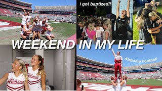 WEEKEND IN MY LIFE | Family in town, getting baptized + A DAY GAMEDAY