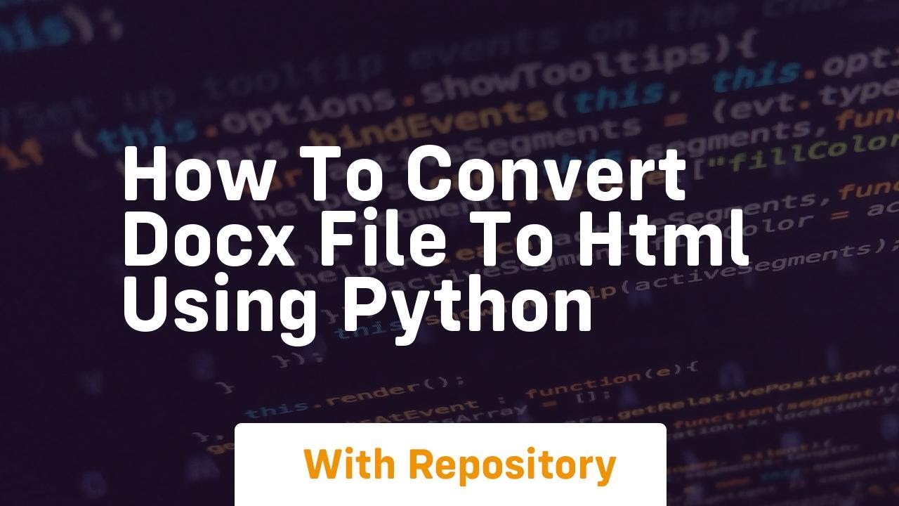 how to convert docx file to html using python
