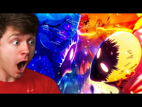Reacting to ONE PUNCH MAN vs COSMIC GAROU! (Crazy)