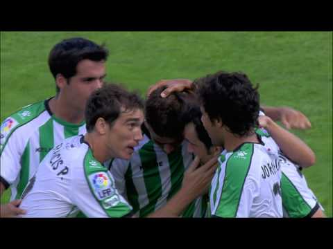 Gol de Andrija Kaluđerović (0-1) en el SD Huesca - Racing Santander Jornada 4