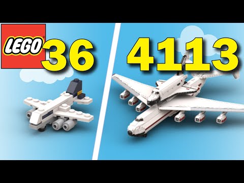 Lego Airplanes in Different Scales - Size Comparison