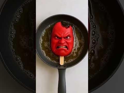 She melted the Evil ice cream in a frying pan 🍦Tom&jerry #shorts