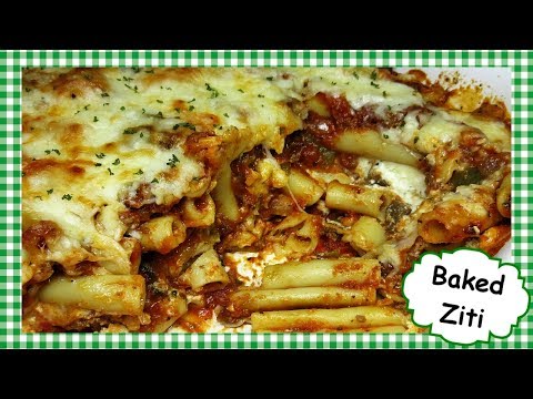 Cheesy Baked Ziti Casserole Recipe ~ How to Make Baked...