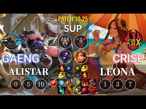 DFM Gaeng Alistar vs FPX Crisp Leona Sup - KR Patch 10.25