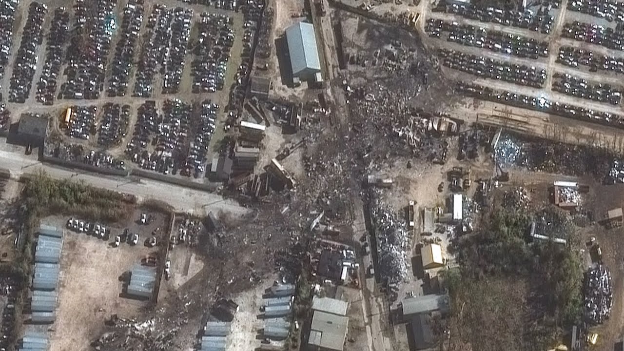 Kentucky cargo plane crash before and after photos show destruction