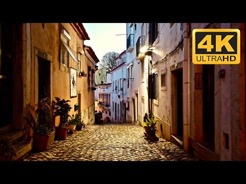 Evening walk in Alfama’s quiet streets - (4K) HDR (Portugal)