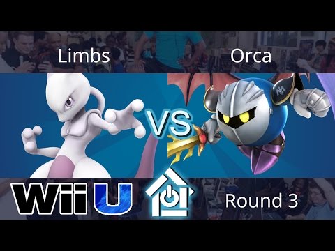 Gwinnett Brawl 3/4/17 - Limbs (MewTwo) vs Orca (Metaknight) - Smash 4 Round 3