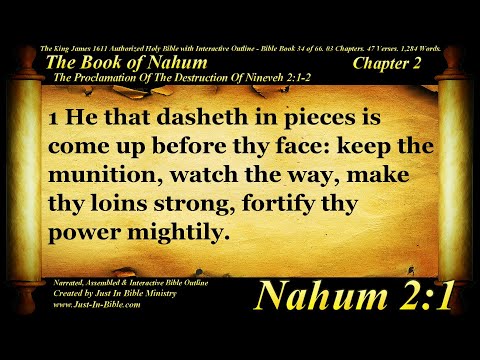 Bible Book #34 - Nahum Chapter 2 - The Holy Bible KJV Read Along Audio/Video/Text