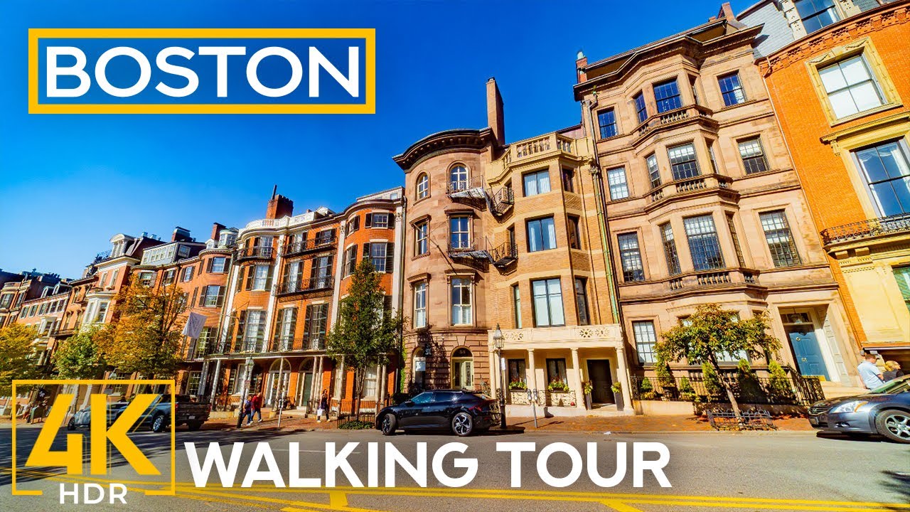 Boston 4K HDR Walking Tour | Modern & Historic Streets with Real Sounds & Big City Ambience